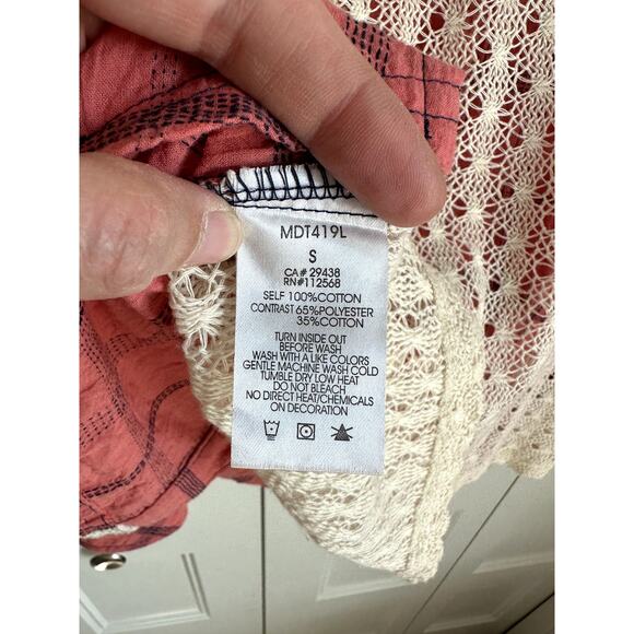 Miss Me Plaid Shirt Crochet & Beaded Accents - Picture 6 of 8